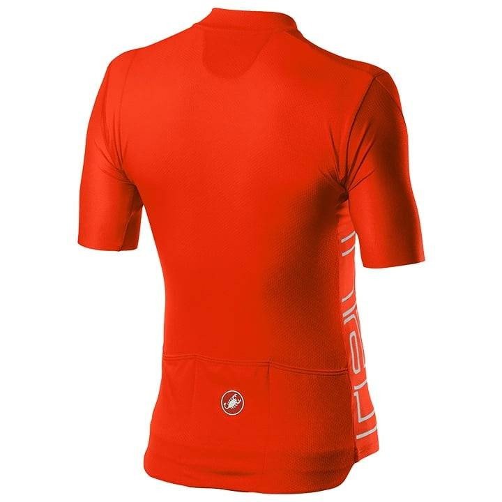 Maillot corto naranja CASTELLI Entrata V: comodidad y frescura para tus rutas en bici