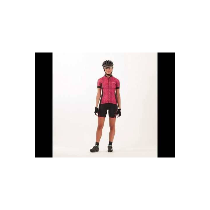 Maillot corto mujer Venere rojo-negro de RH+ para ciclistas con estilo