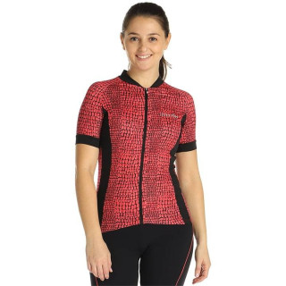 Maillot corto mujer RH+ Venere rojo y negro, comodidad y estilo para tus rutas en bici