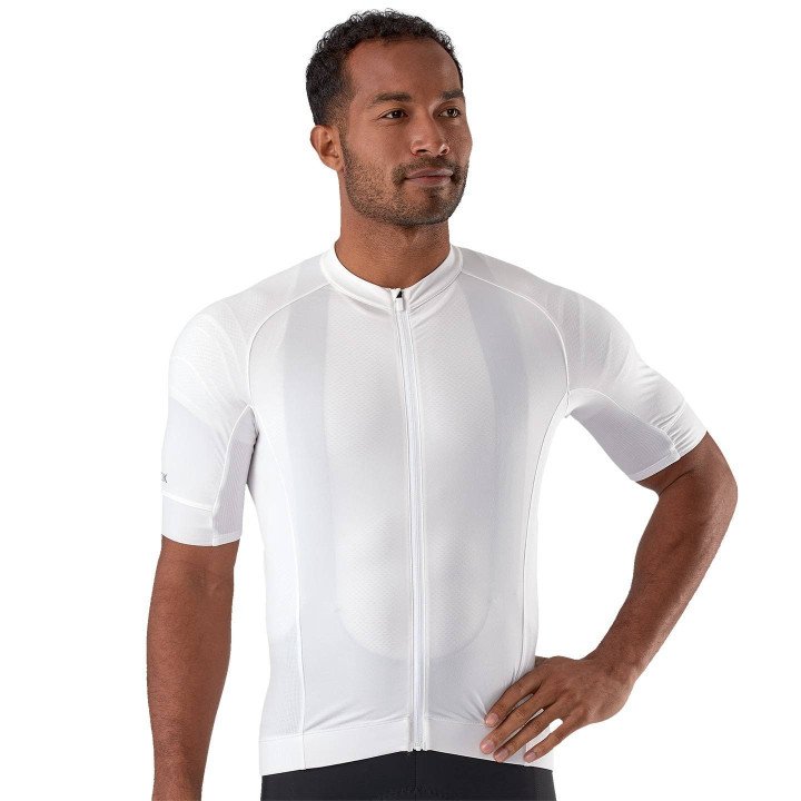 Maillot corto TREK Circuit blanco para ciclistas que buscan estilo y frescura