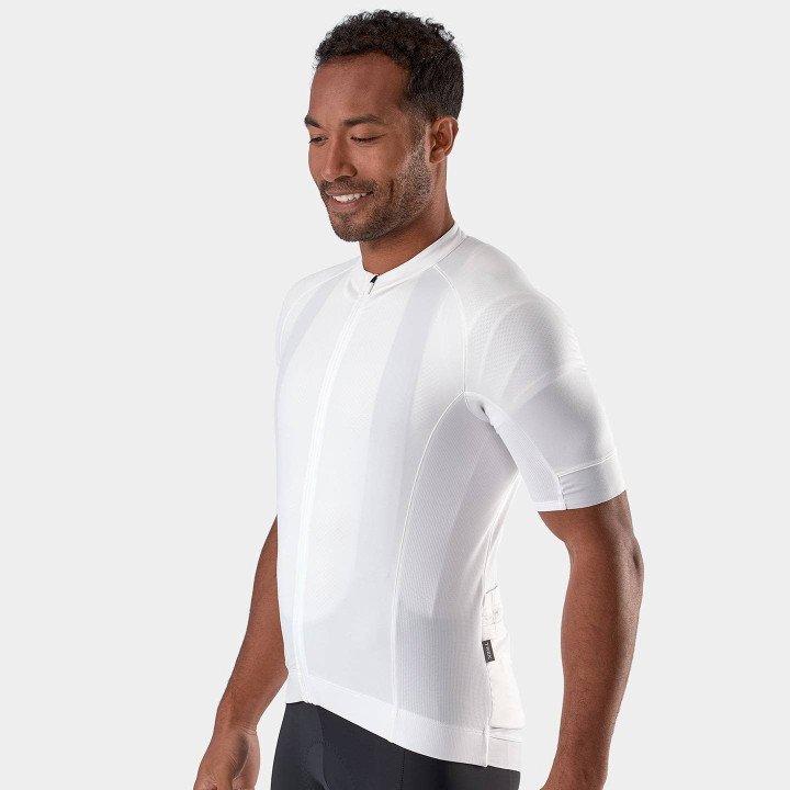 Maillot corto TREK Circuit blanco para ciclistas que buscan estilo y frescura