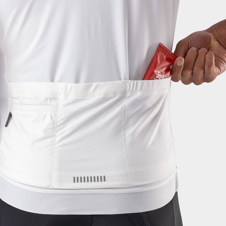 Maillot corto TREK Circuit blanco para ciclistas que buscan estilo y frescura