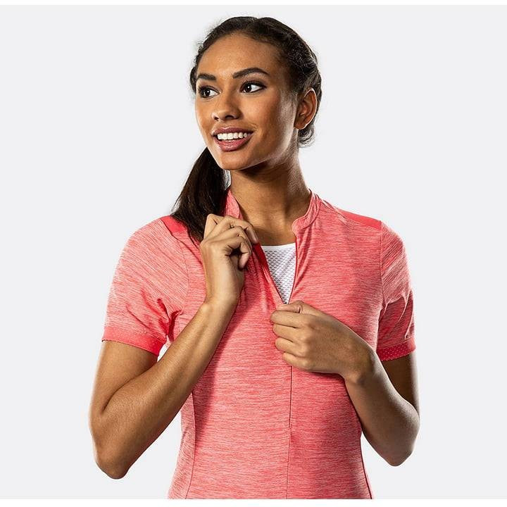 Maillot corto de mujer Vella en rojo para ciclistas que buscan comodidad y estilo