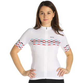 Maillot de ciclismo corto para mujer Skyline en azul y blanco de GORE WEAR