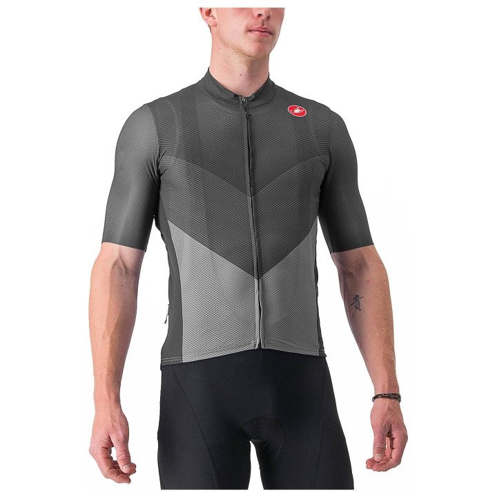 Maillot de ciclismo corto Endurance Pro 2 gris de CASTELLI para un pedaleo cómodo y fresco