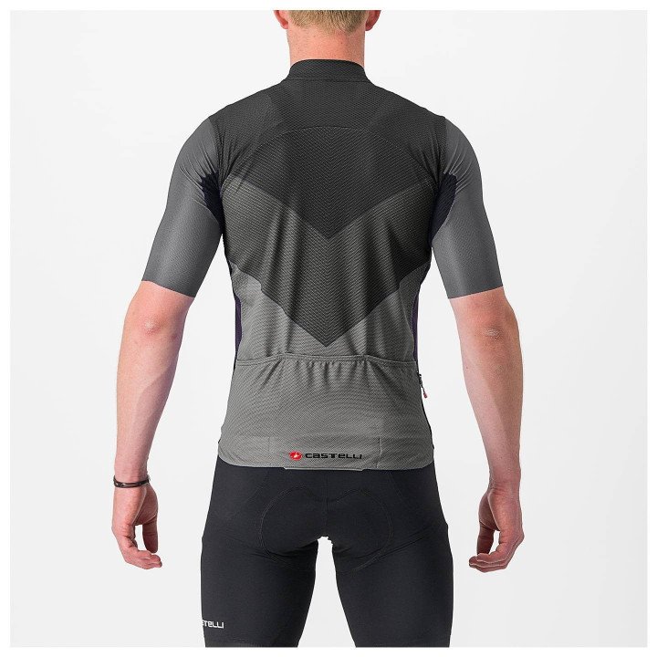 Maillot de ciclismo corto Endurance Pro 2 gris de CASTELLI para un pedaleo cómodo y fresco