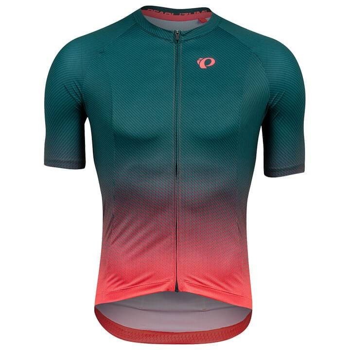 Maillot de ciclismo corto Interval verde-rojo de PEARL iZUMi para un pedaleo cómodo y fresco