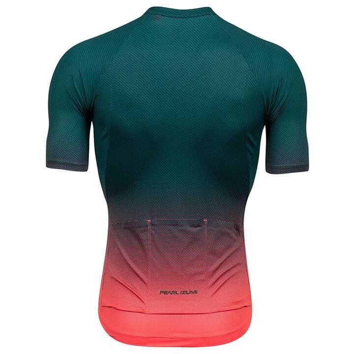 Maillot de ciclismo corto Interval verde-rojo de PEARL iZUMi para un pedaleo cómodo y fresco