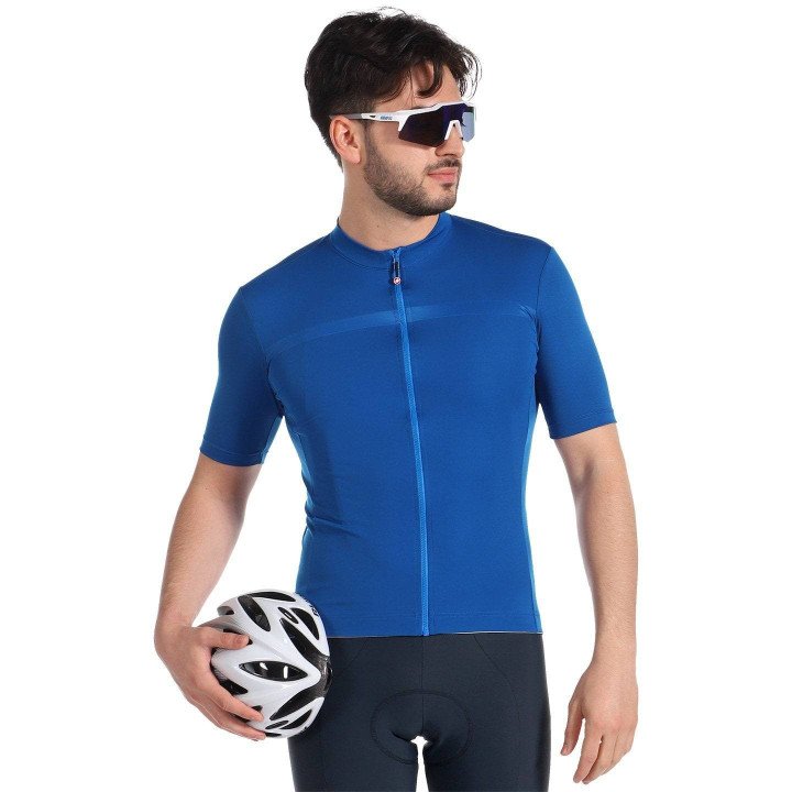 Maillot corto CASTELLI Classifica azul, ideal para ciclistas que buscan comodidad y frescura