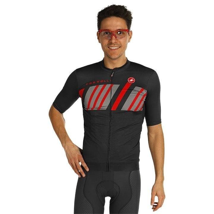 Maillot corto gris CASTELLI: comodidad y estilo para tus rutas en bici