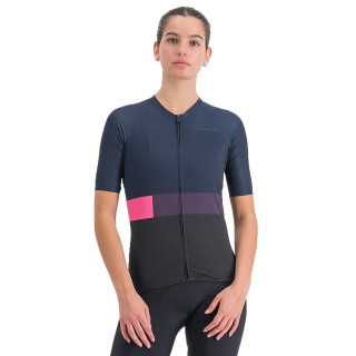 Maillot corto mujer SPORTFUL Snap fucsia y azul, comodidad y estilo para tu ciclismo