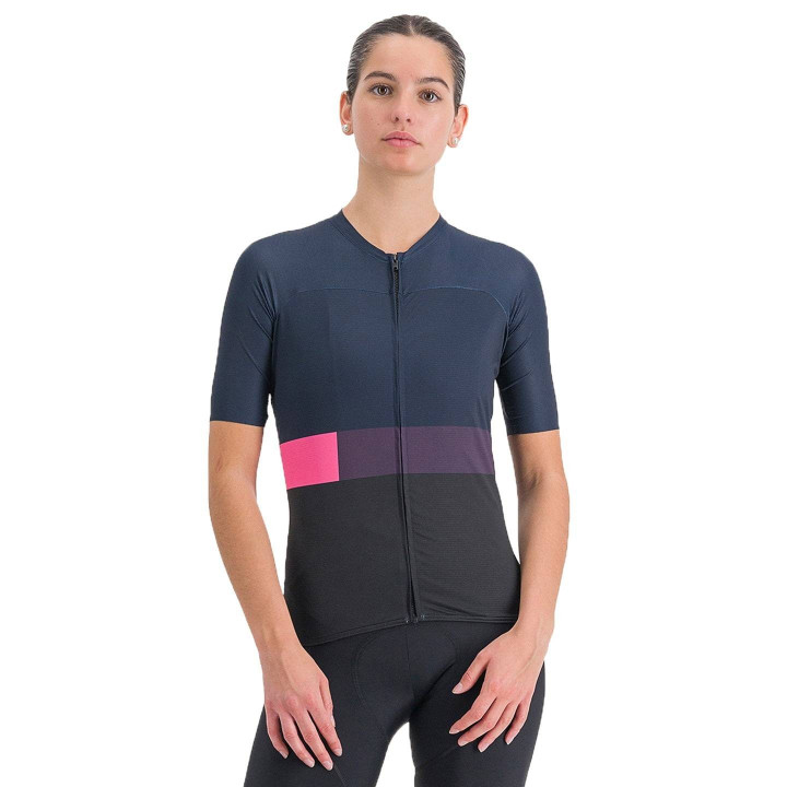 Maillot corto mujer SPORTFUL Snap fucsia y azul, comodidad y estilo para tu ciclismo