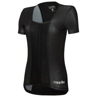 Maillot de ciclismo corto para mujer RH+ Diva negro, estilo y comodidad en cada pedalada