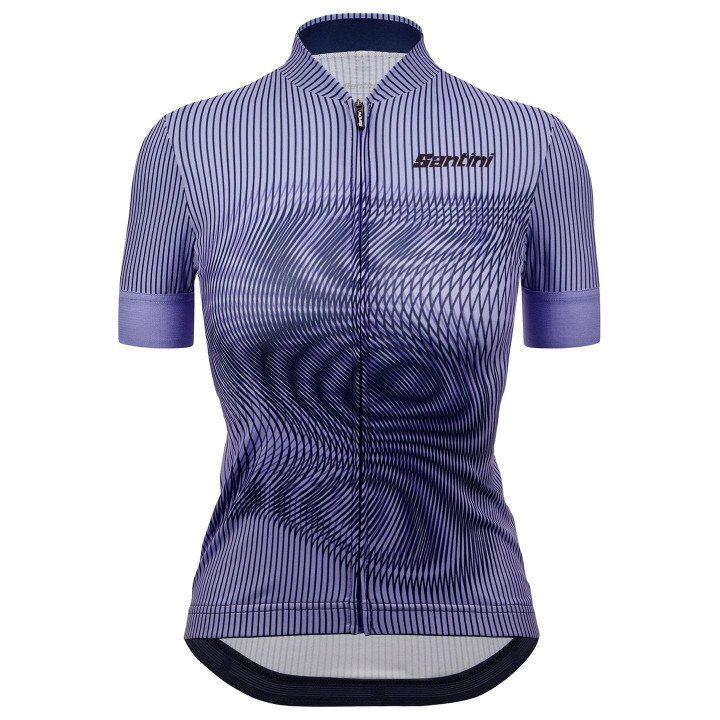 Maillot corto para mujer Delta Vortex lila de SANTINI, comodidad y estilo en cada pedaleada
