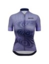 Maillot corto para mujer Delta Vortex lila de SANTINI, comodidad y estilo en cada pedaleada