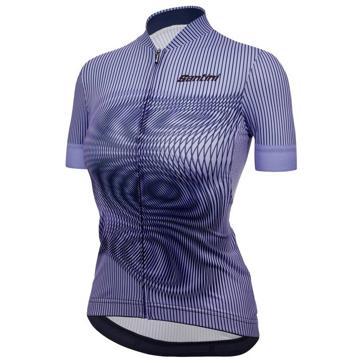 Maillot corto para mujer Delta Vortex lila de SANTINI, comodidad y estilo en cada pedaleada