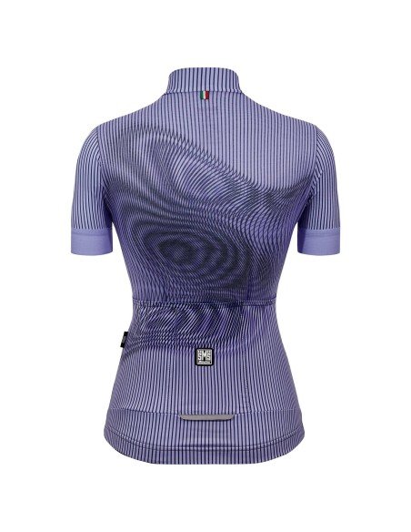 Maillot corto para mujer Delta Vortex lila de SANTINI, comodidad y estilo en cada pedaleada