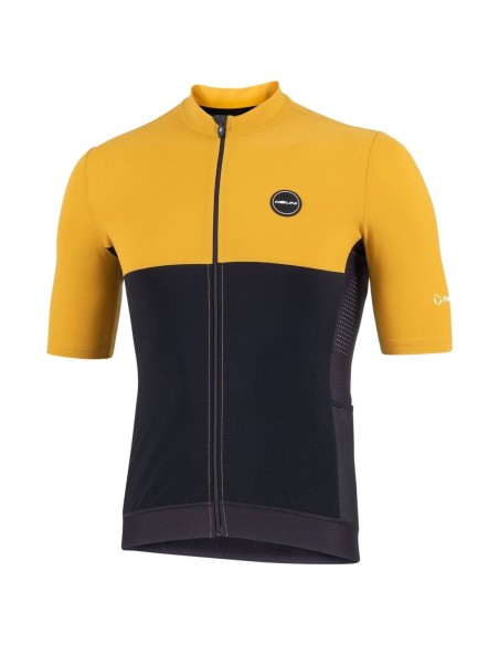 Maillot NALINI Sun Cover amarillo-negro: comodidad y frescura para tus paseos en bici