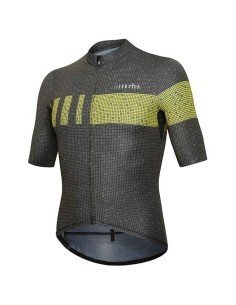 Maillot corto RH+ Pixel Super Light en amarillo y negro para ciclistas que buscan estilo y comodidad