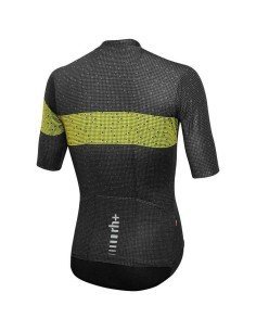 Maillot corto RH+ Pixel Super Light en amarillo y negro para ciclistas que buscan estilo y comodidad 2